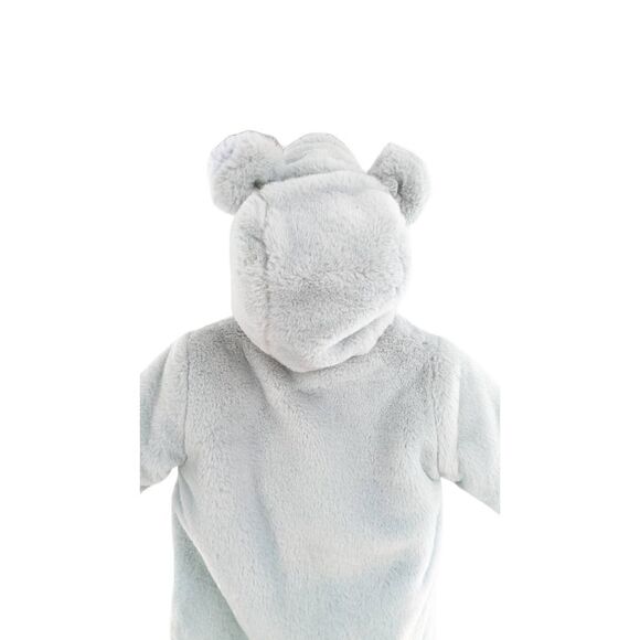 Mon Lapin Baby's Hooded Plush Baby Bunting Snowsuit Light Blue Size 0-6 Months - Picture 6 of 10